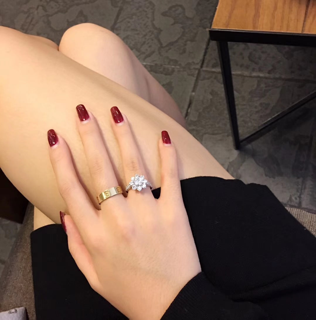 Andora Silver Crystal Ring