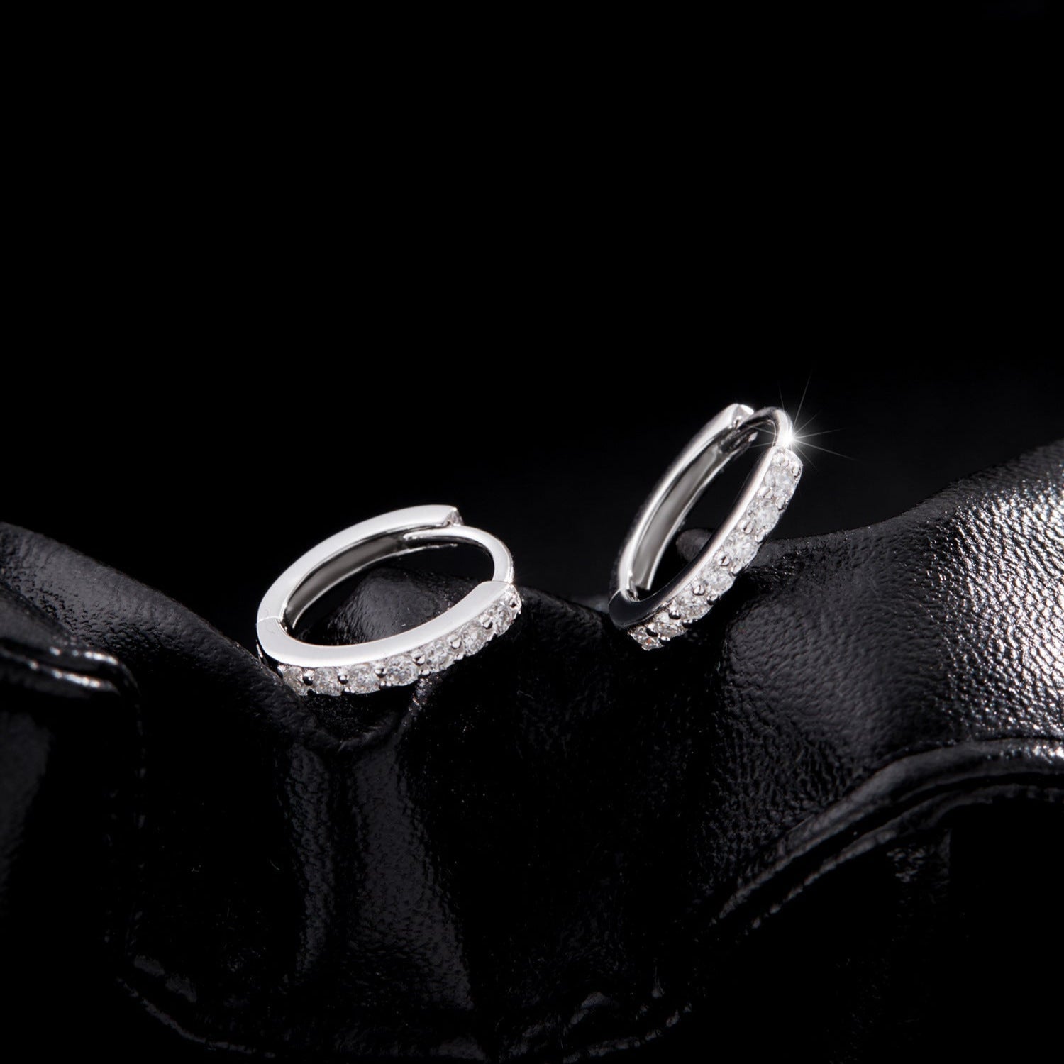 Olivia Pavé Silver Hoops