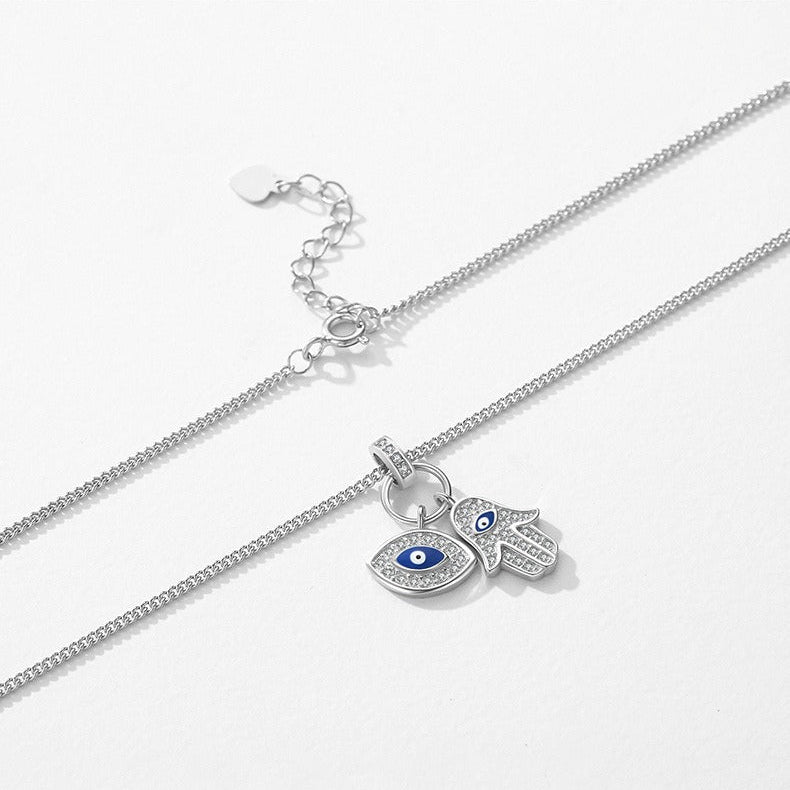 Chloé Hamsa & Evil Eye Pendant