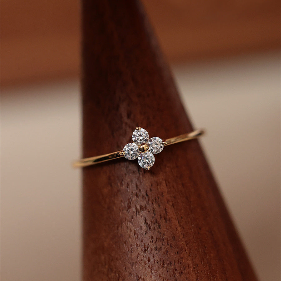 Chloe Crystal Clover Ring