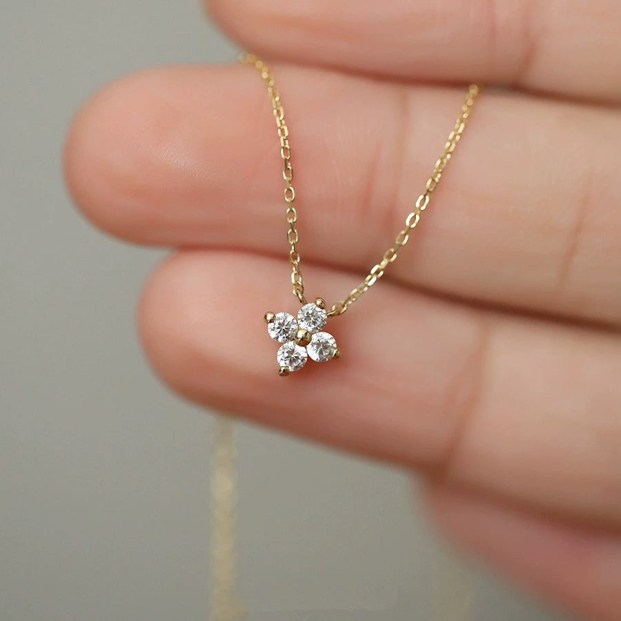 Chloe Crystal Clover Necklace