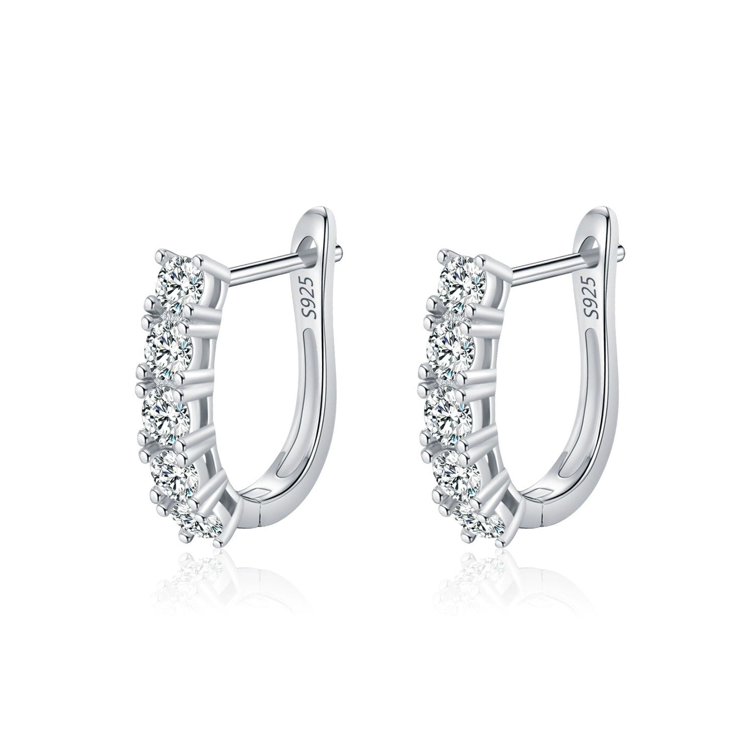 Amelia Pavé Silver Hoops