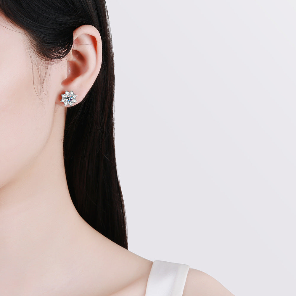 Andora Silver Crystal Earrings