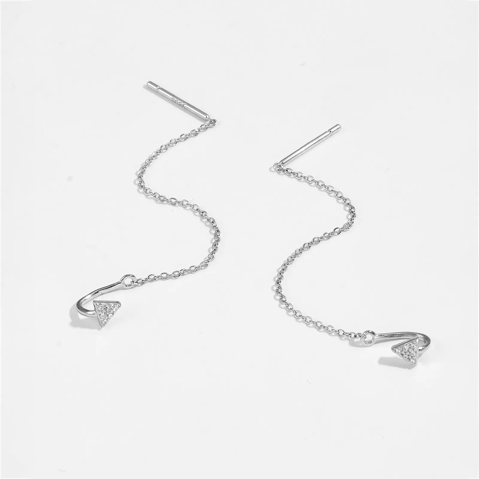 Sofia Noir Drop Earrings with platinum-plated finish