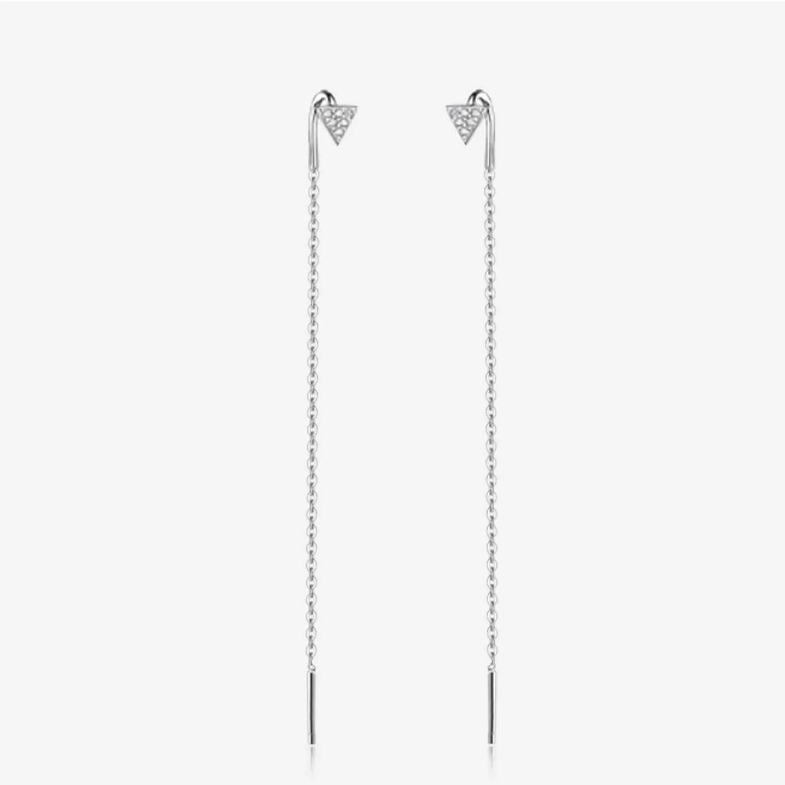 Sofia Noir Drop Earrings with platinum-plated finish