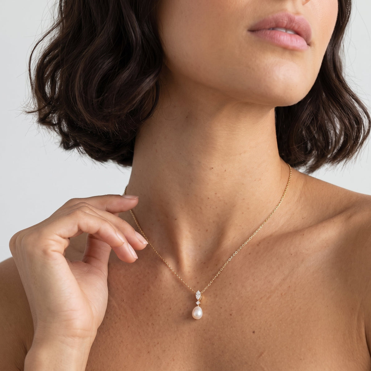 Marquise Pearl Pendant