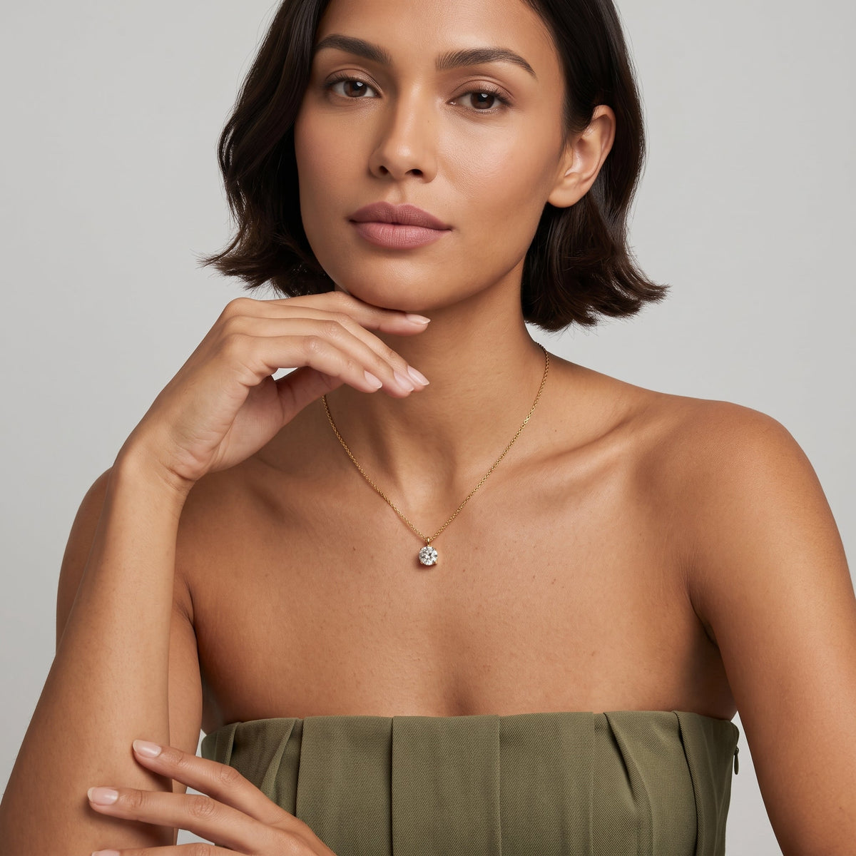 Eléonore Elegant Zircon Pendant Necklace