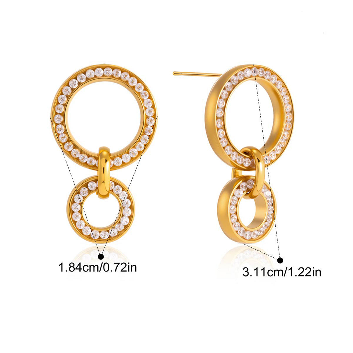 Double Circle Earrings