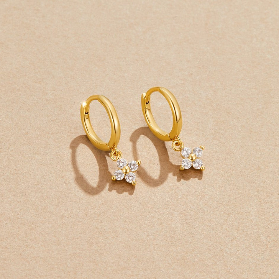 Emma Crystal Clover Earrings