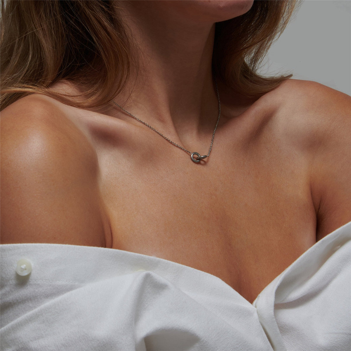 Silver Interlock Necklace