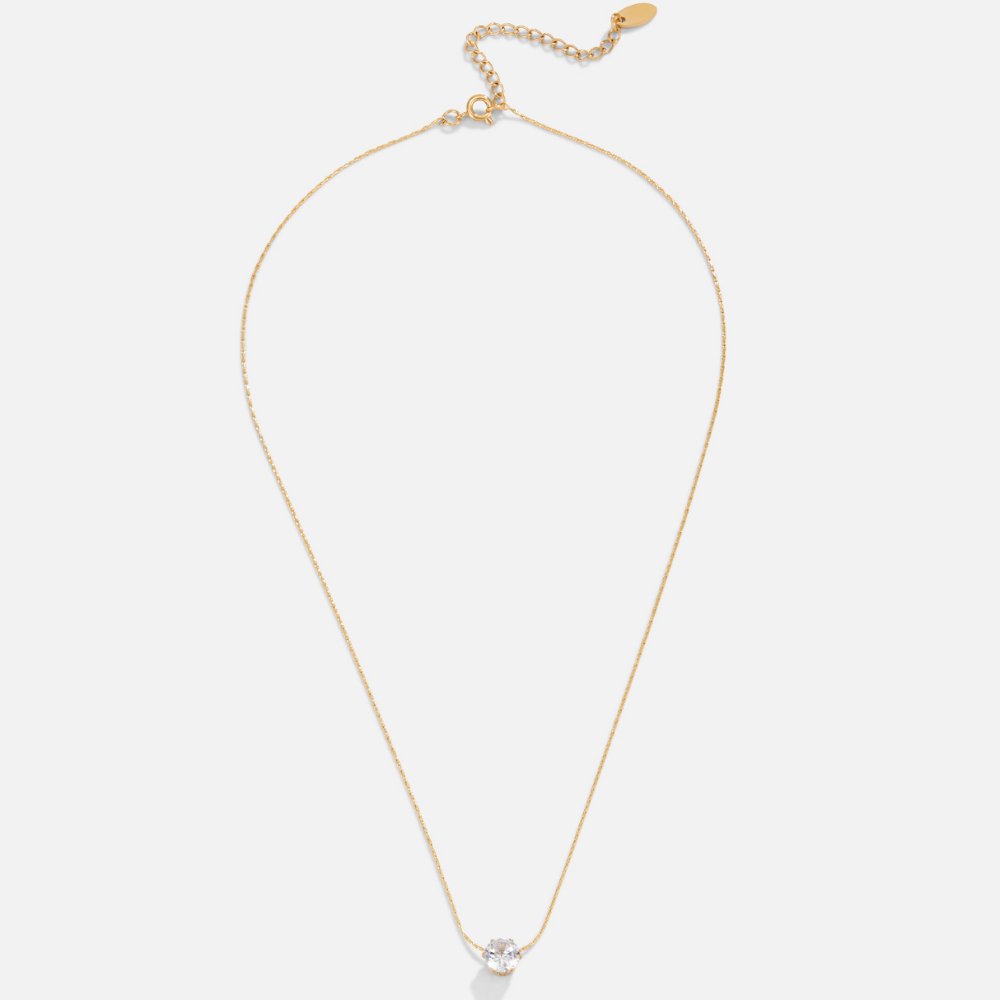 Laura Round Crystal Necklace