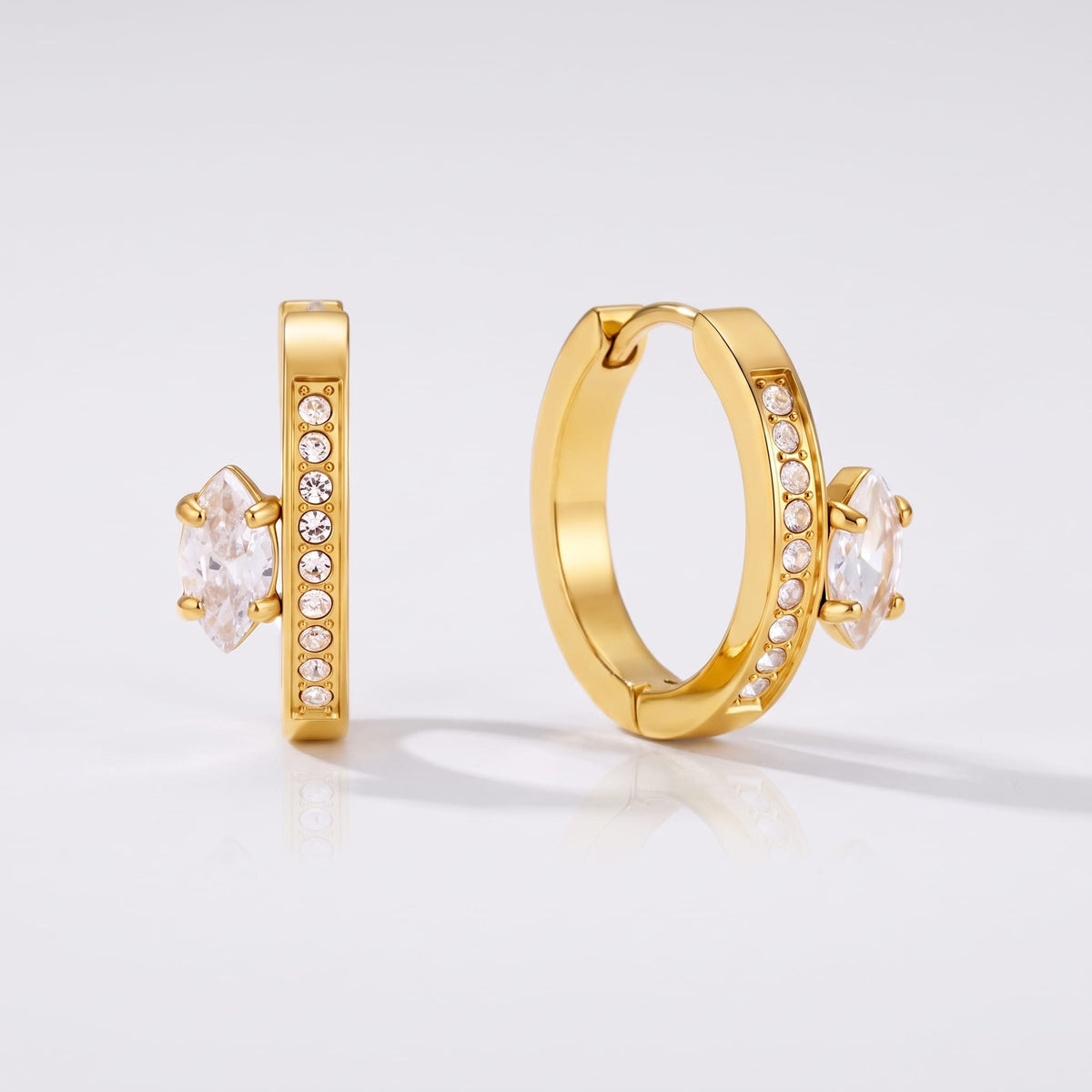 Marquise Pavé Hoops