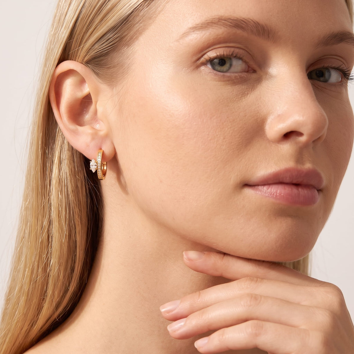 Marquise Pavé Hoops