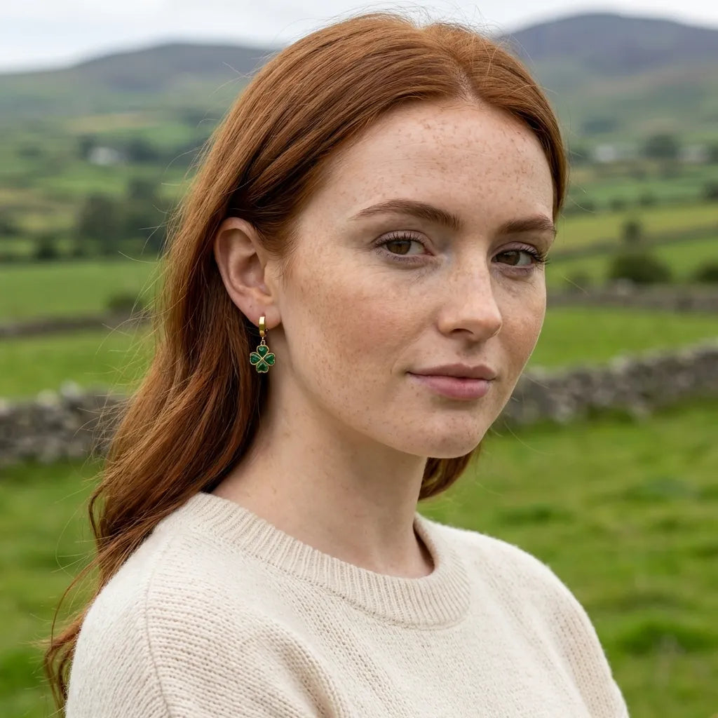 Ella Emerald Clover Earrings