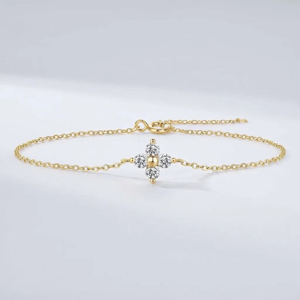 Emma Crystal Clover Bracelet