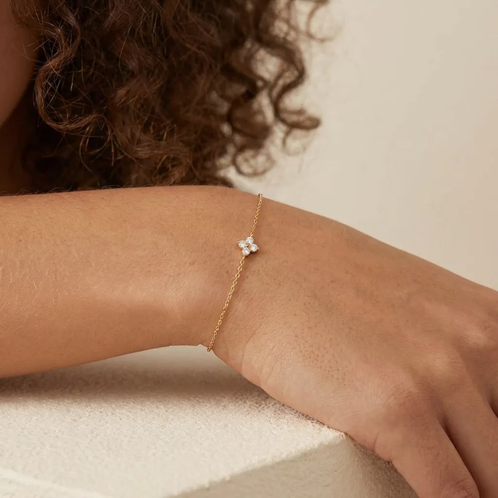 Emma Crystal Clover Bracelet