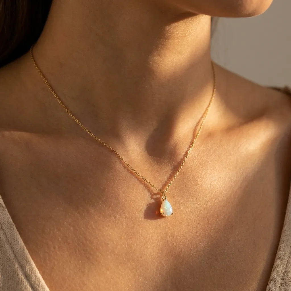 Aurélie Opal Drop Necklace