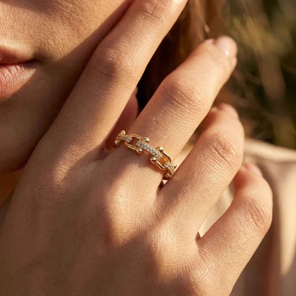 Olivia Gold Chain Ring