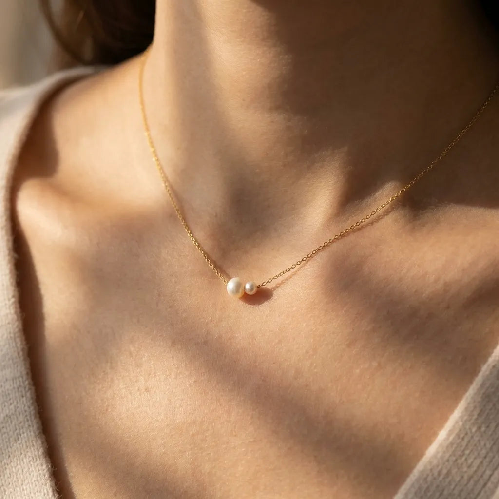 Aurélie Twin Pearl Necklace