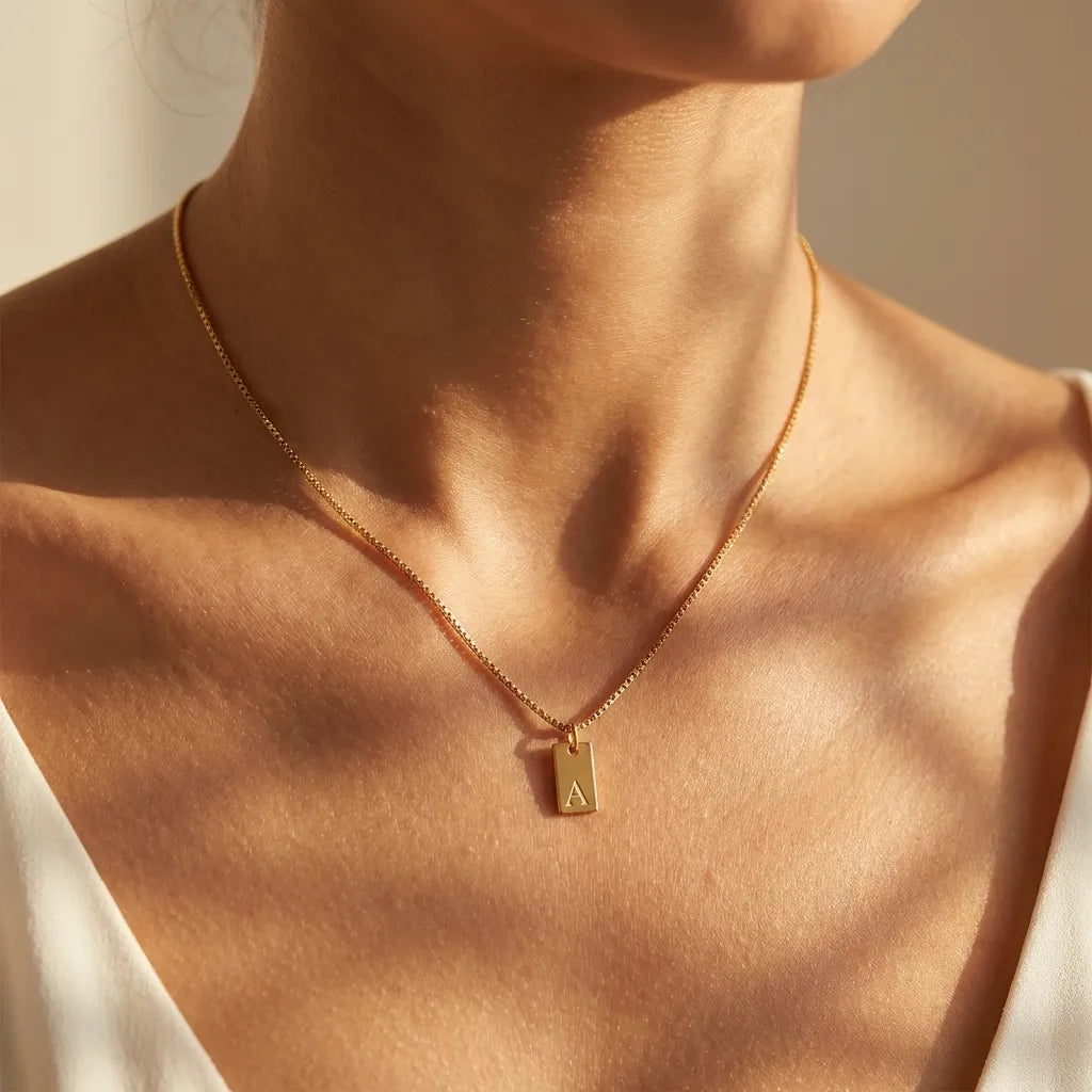 Aurélie Initial Charm Necklace