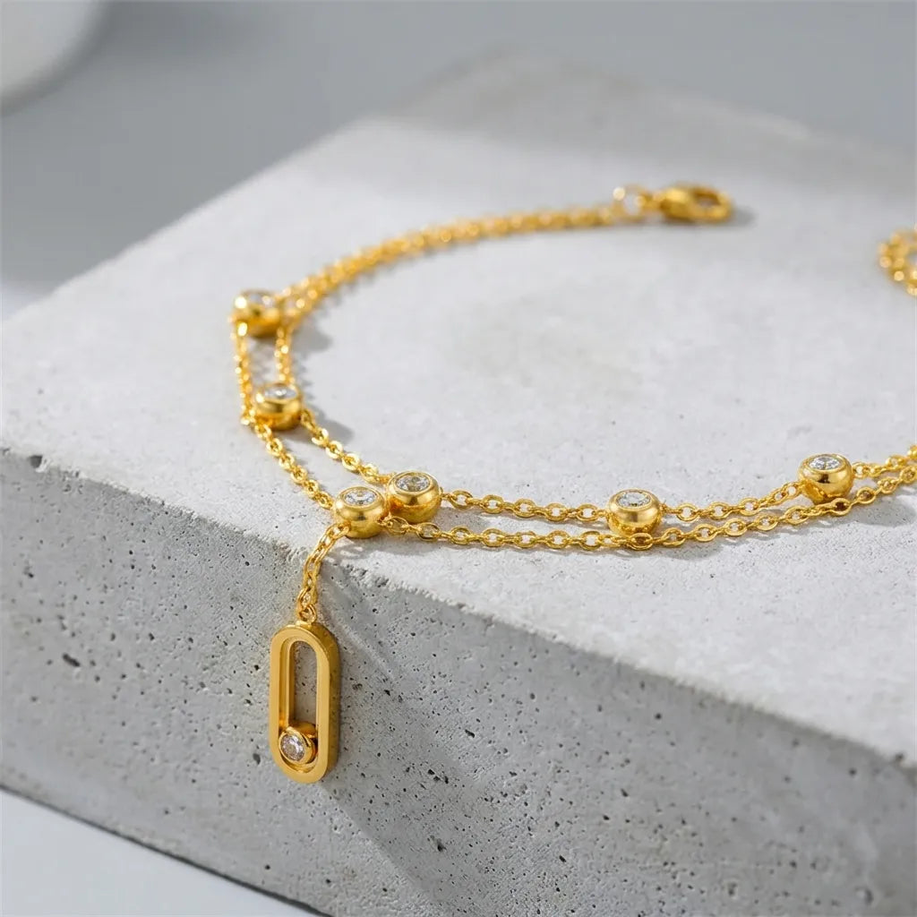 Léa Crystal Charm Anklet