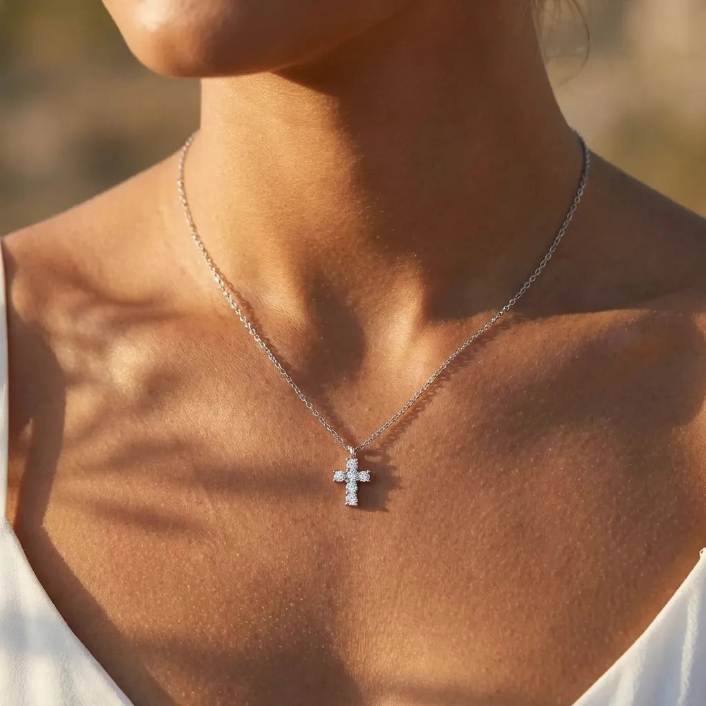 Chloé Crystal Cross Pendant