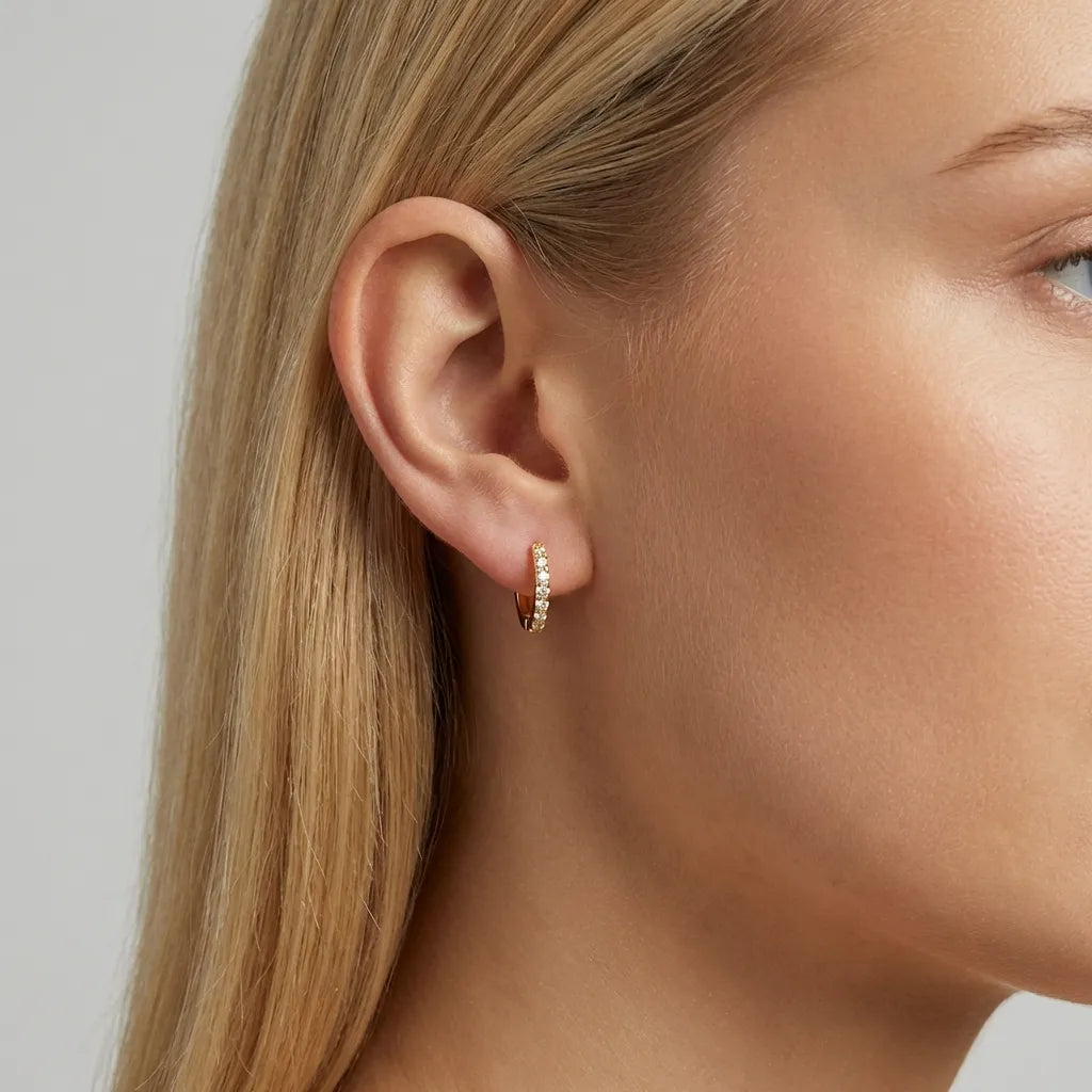 Alexandria Crystal Huggie Earrings