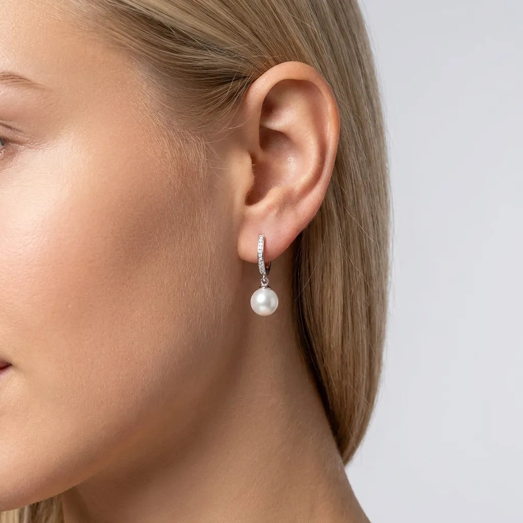Anaïs Pavé Pearl Earrings