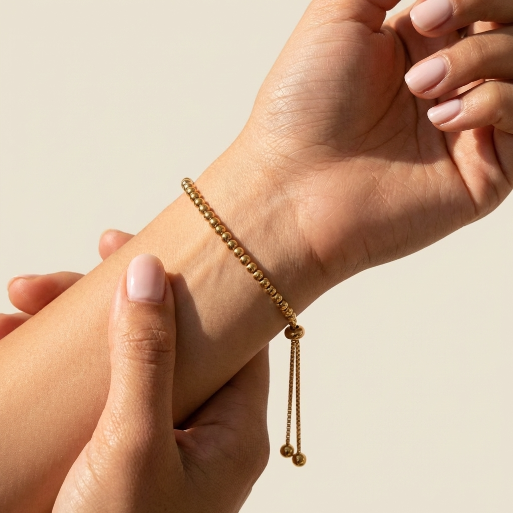 Beaded Gold Bracelet