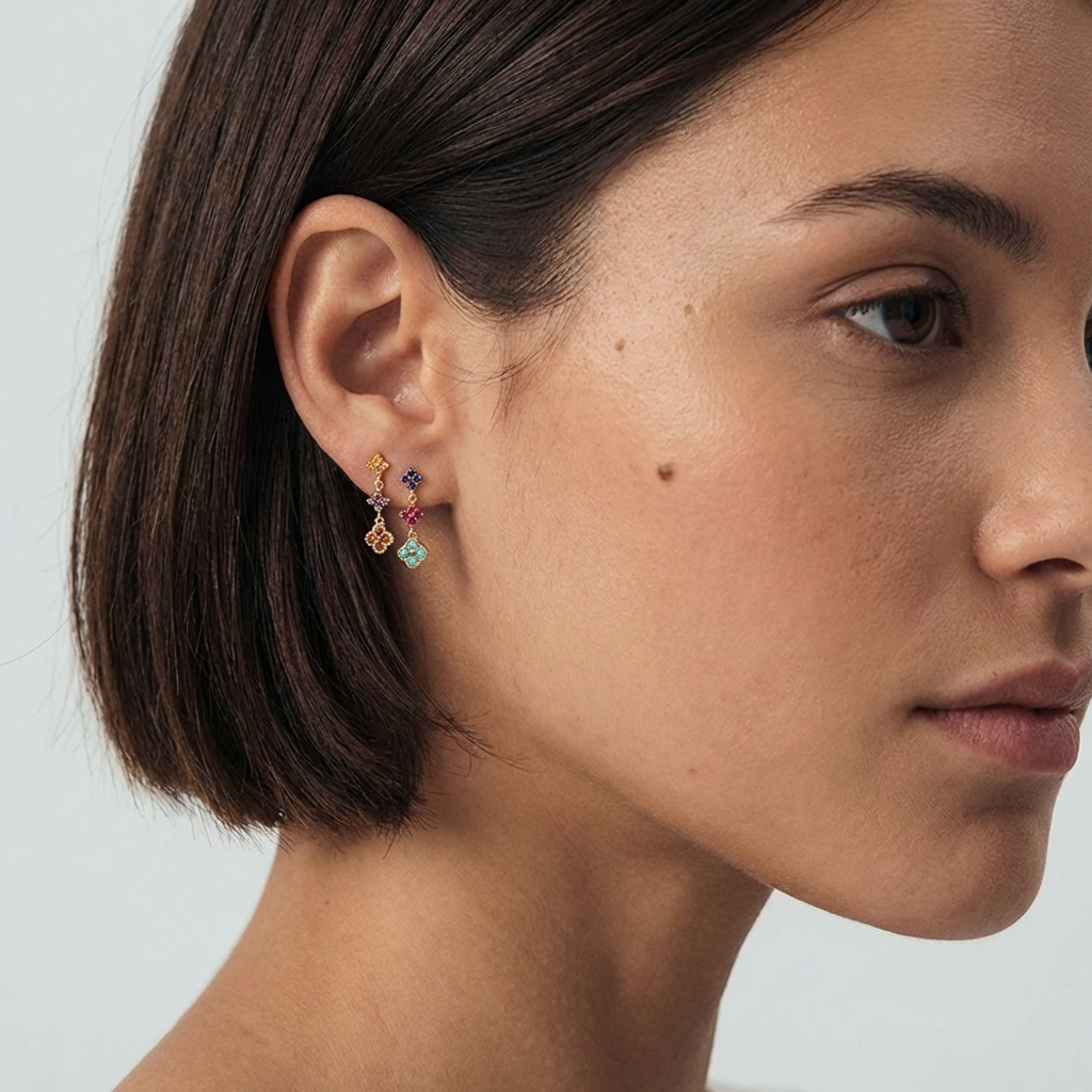Mia Glimmer Cluster Earrings