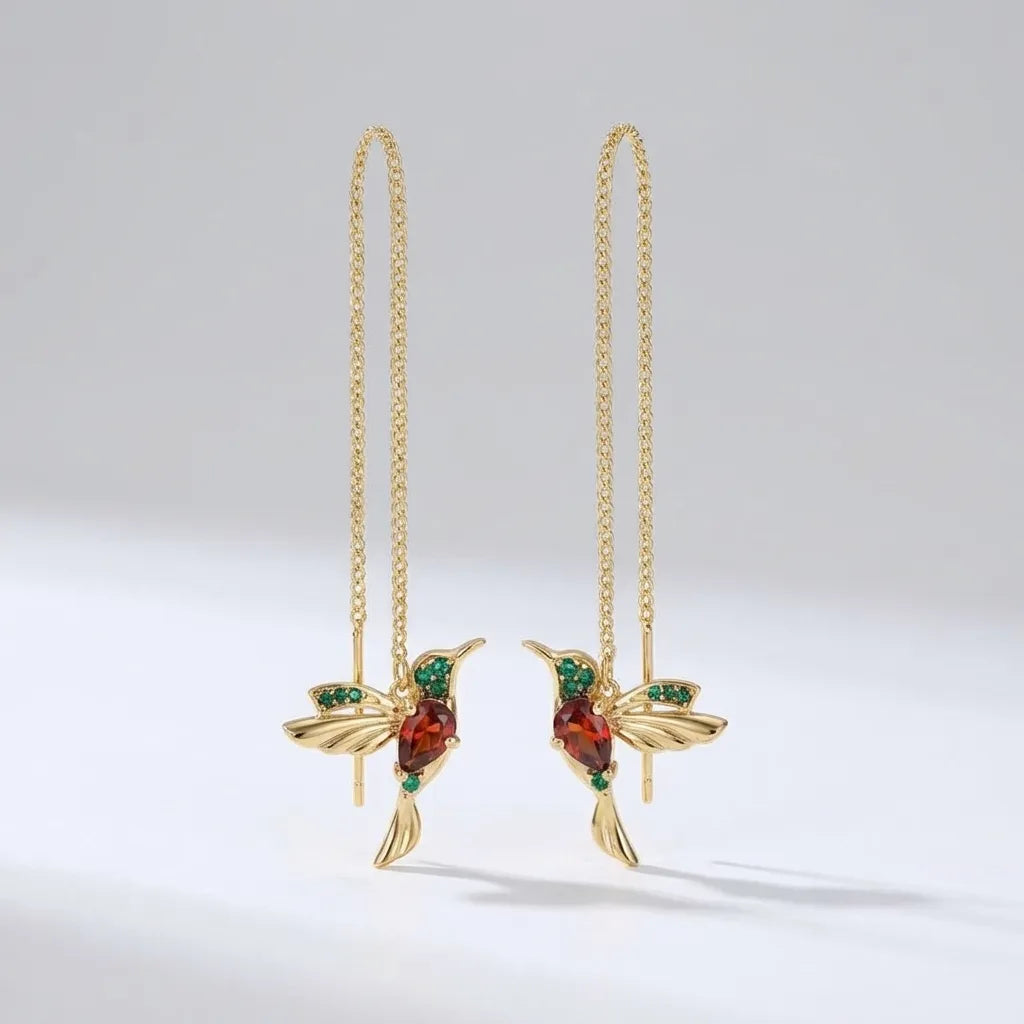 Crystal Hummingbirds Earrings