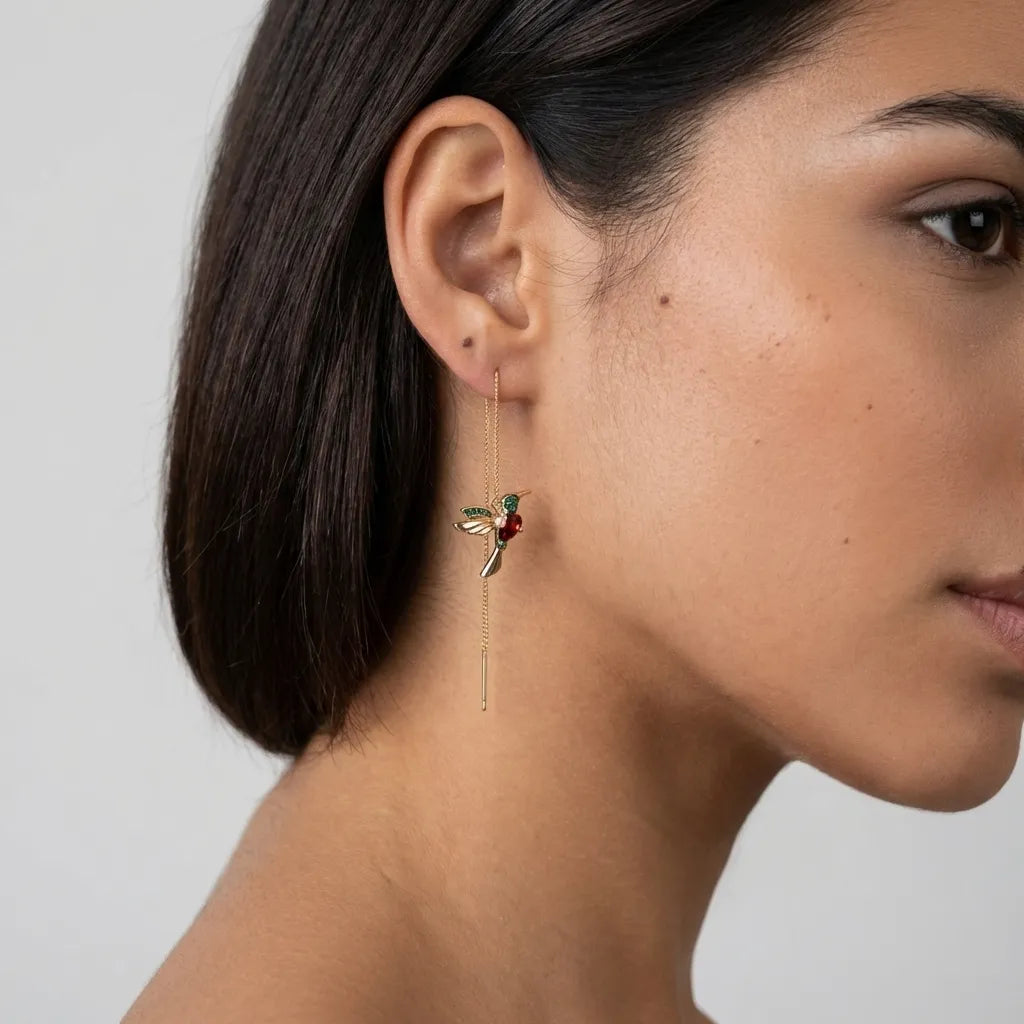 Crystal Hummingbirds Earrings