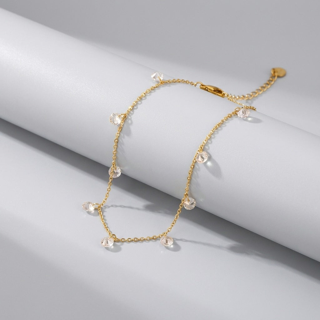 Élise Sparkle Charms Anklet