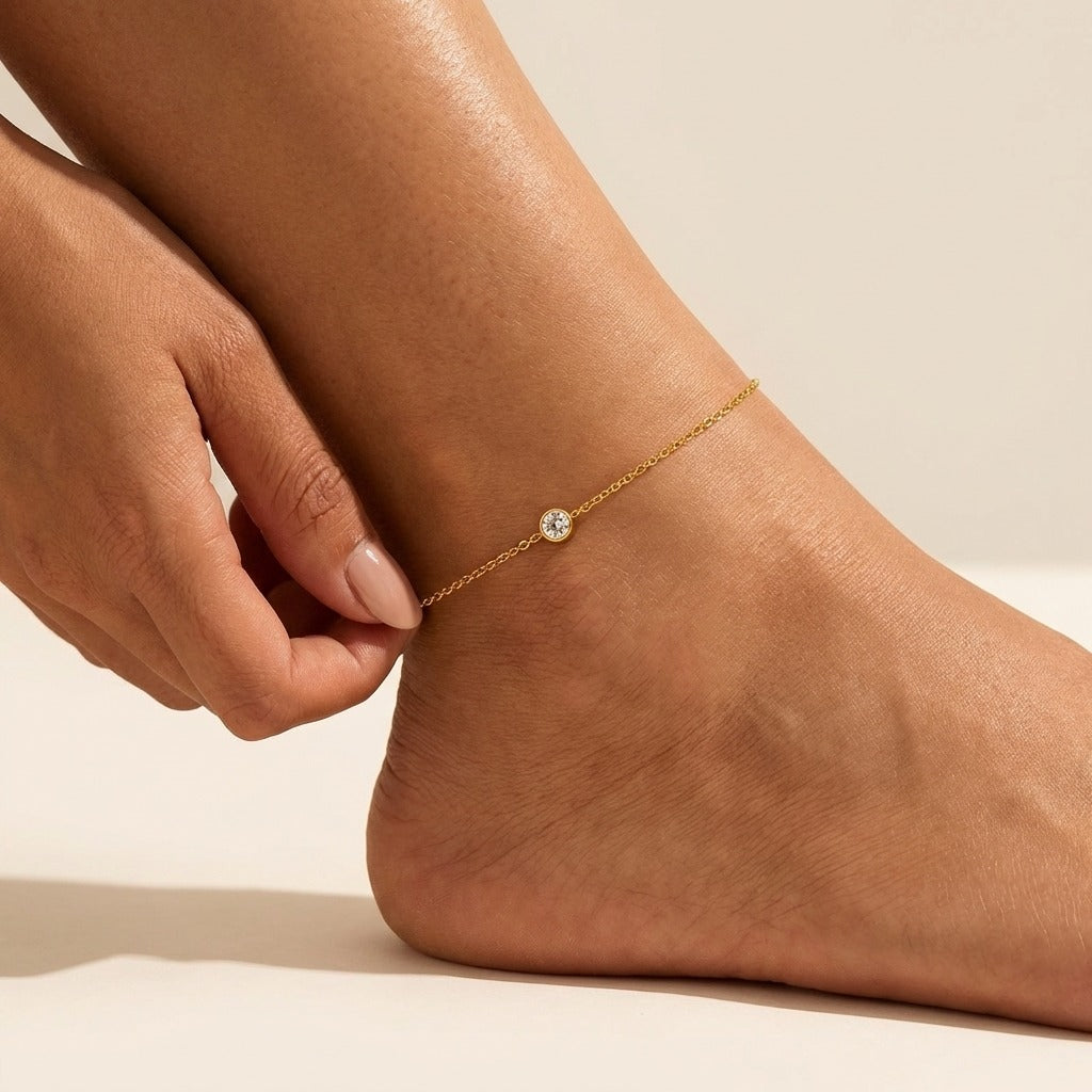 Emma Crystal Anklet