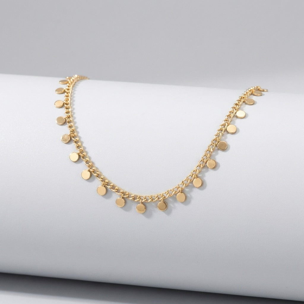 Lucie Small Dot Charm Anklet