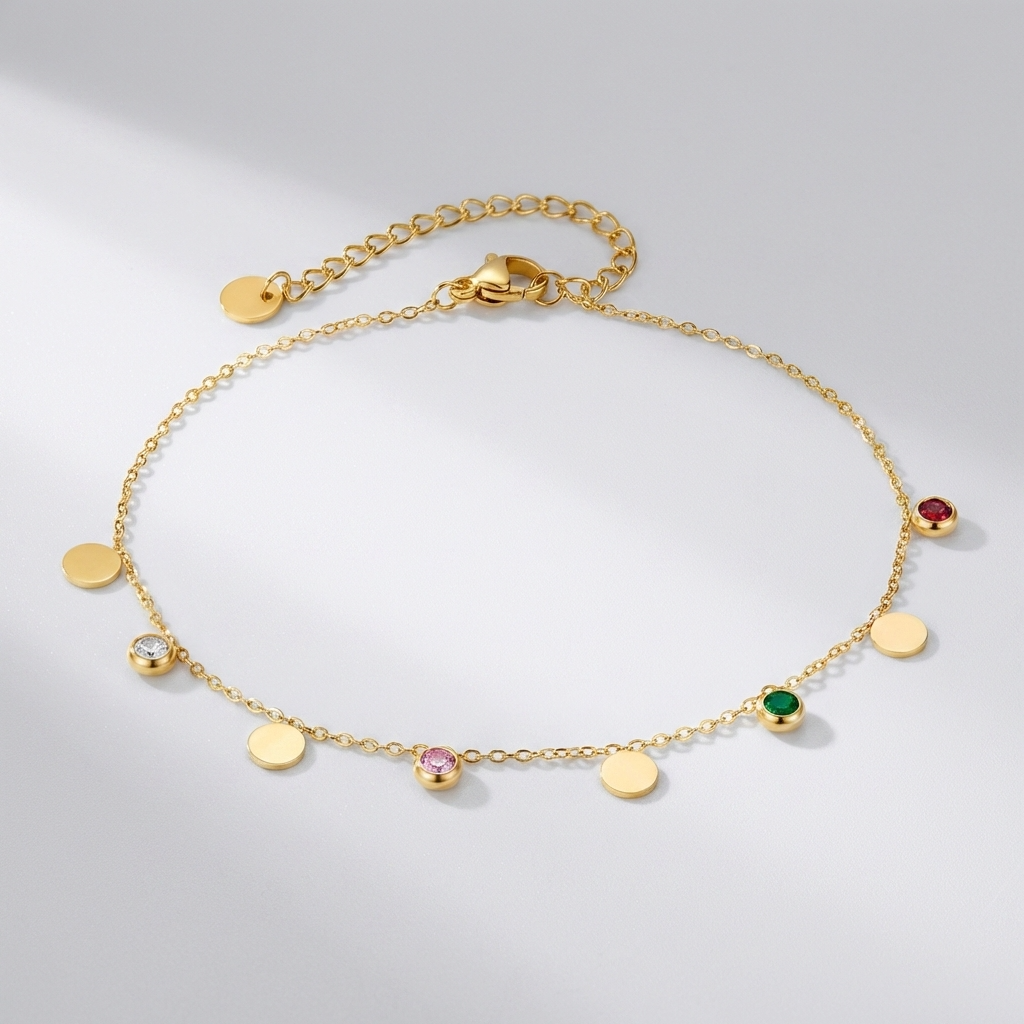 Lucie Gold Drops Anklet