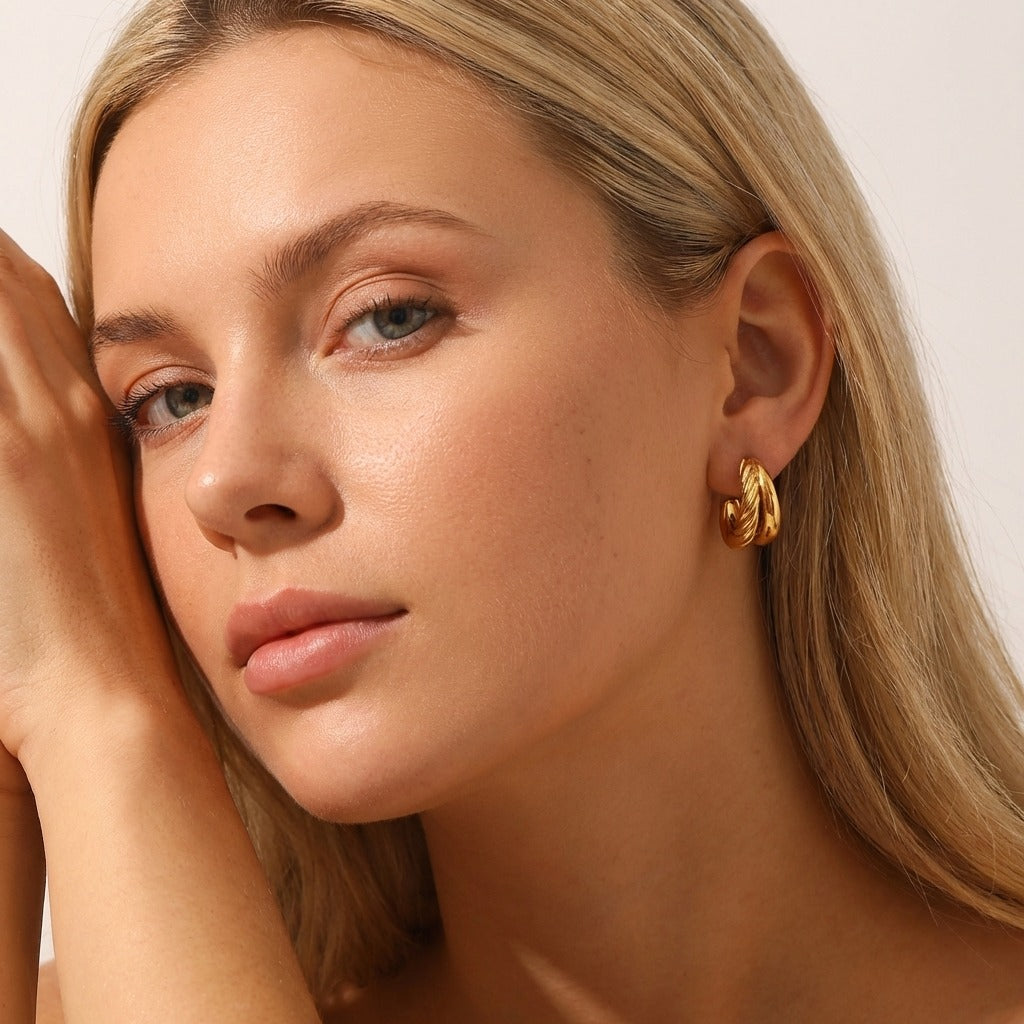 Juliet Layered Gold Earrings