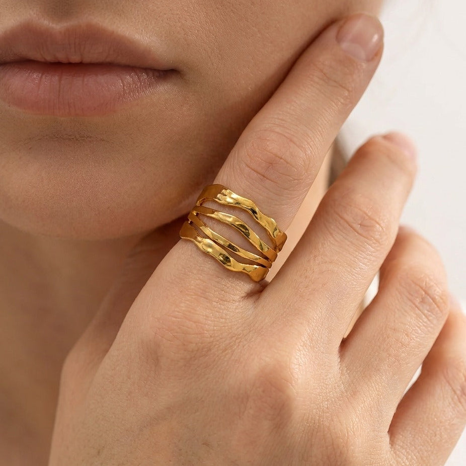 Hailey Layered Gold Ring