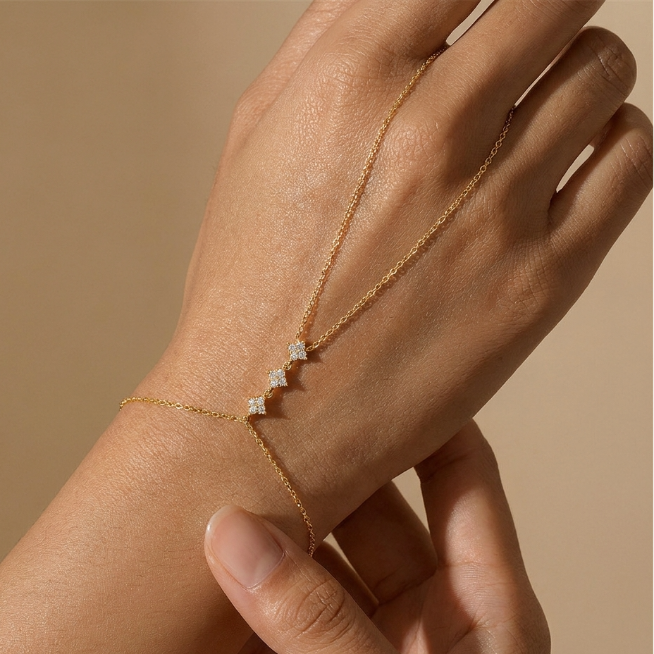 Aurélie Crystals Dainty Chain Bracelet