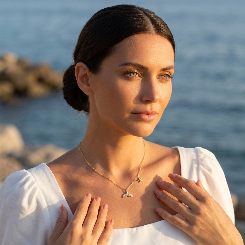 Selene Ocean Spirit Gold Necklace