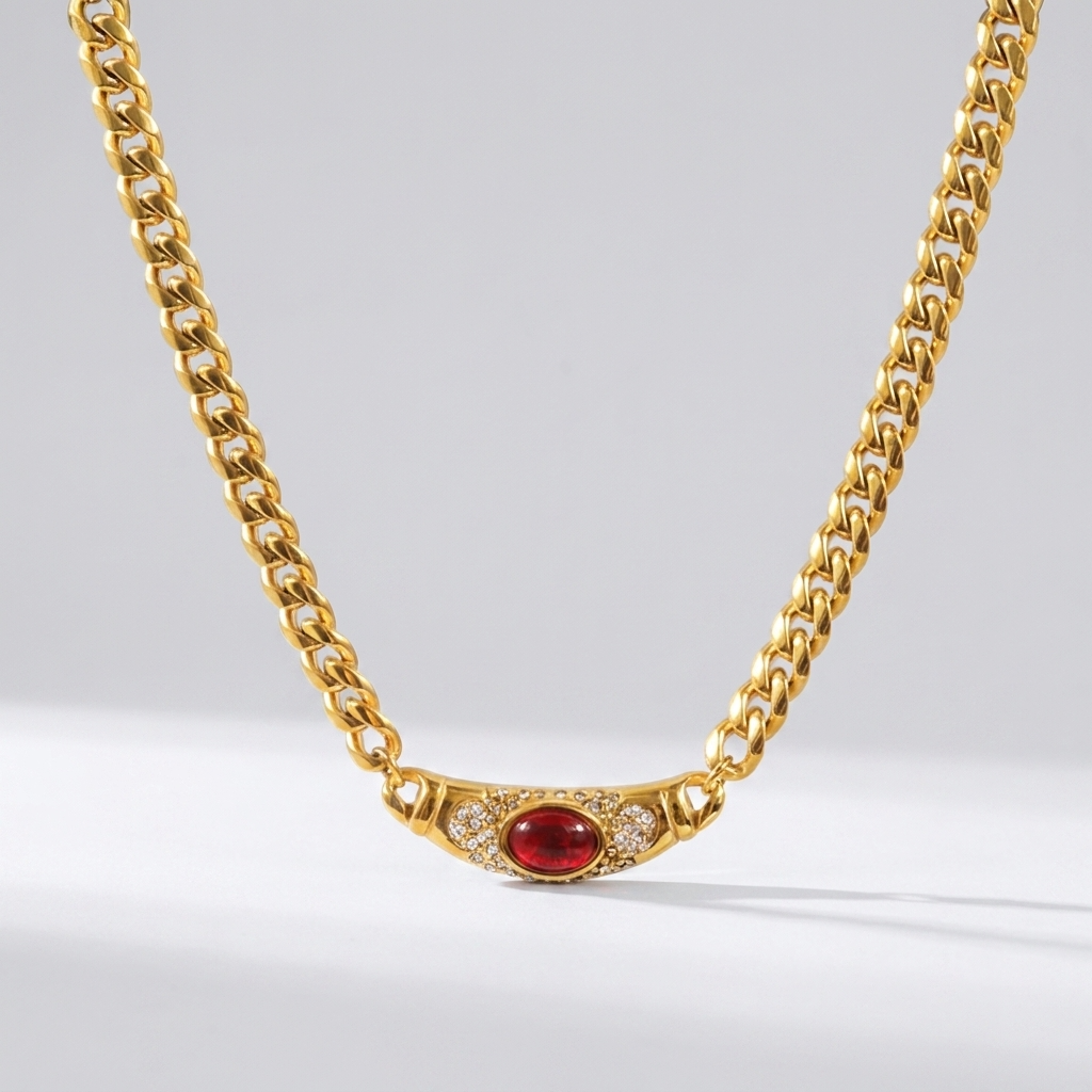 Lora Vintage Gold Necklace