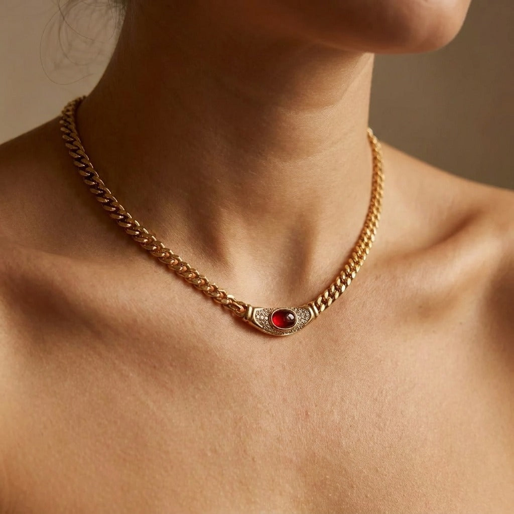 Lora Vintage Gold Necklace