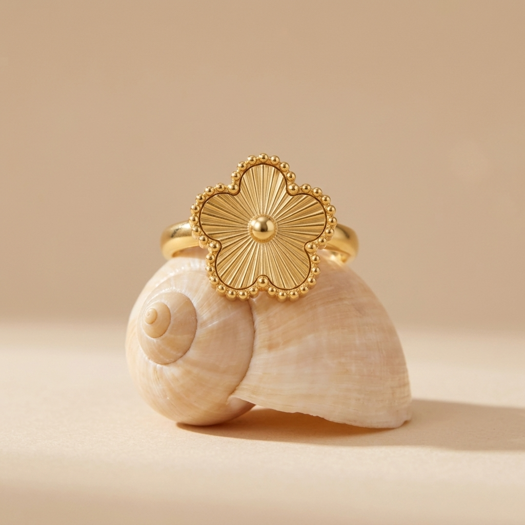 Rowena Gold Flower Ring