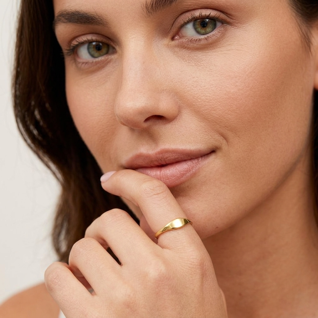 Olessia Minimal Signet Ring