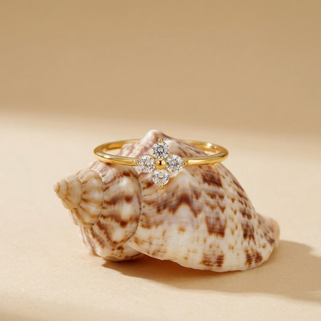 Chloe Crystal Clover Ring
