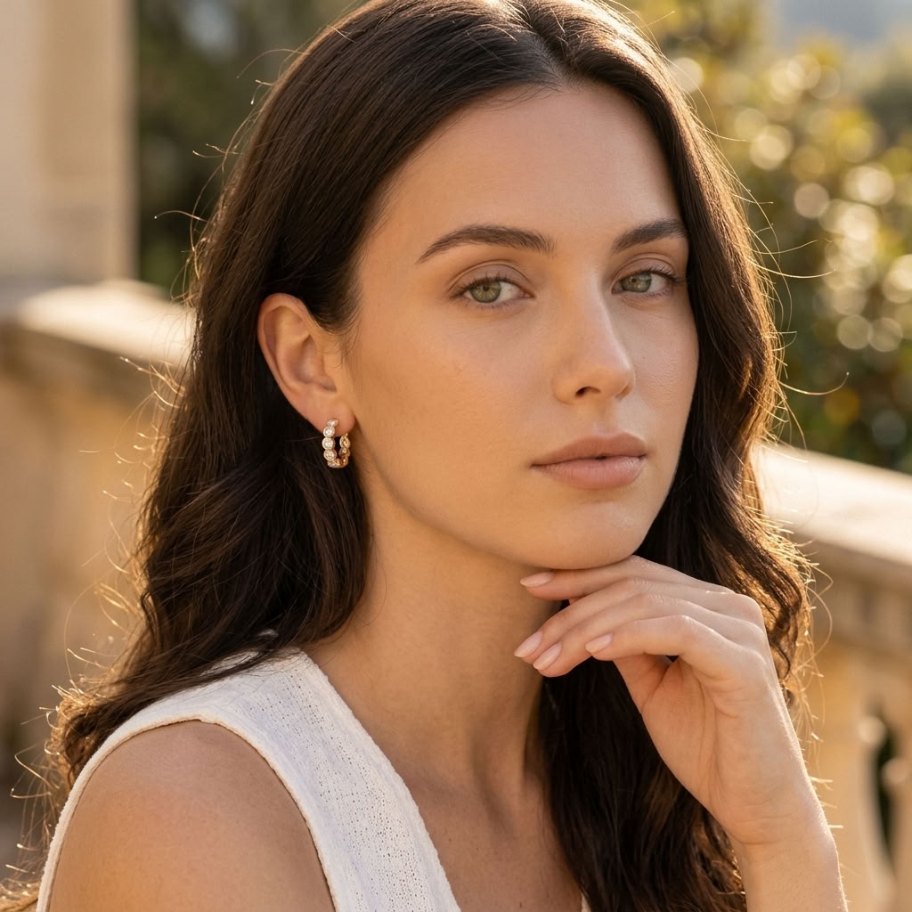 Round Bezel Hoops
