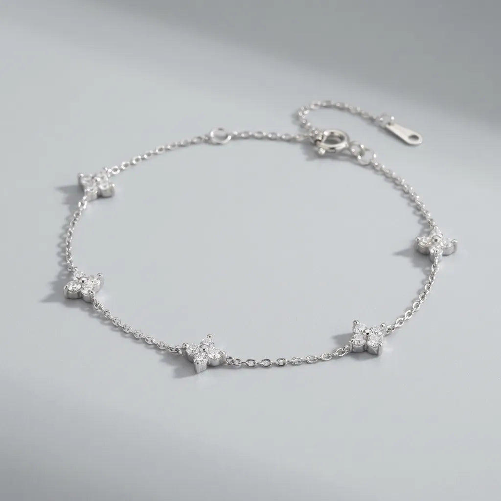 Emma Clover Crystal Bracelet