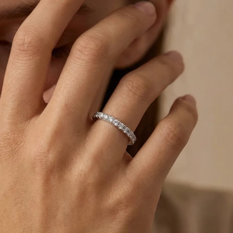 Lydia Eternity Silver Band