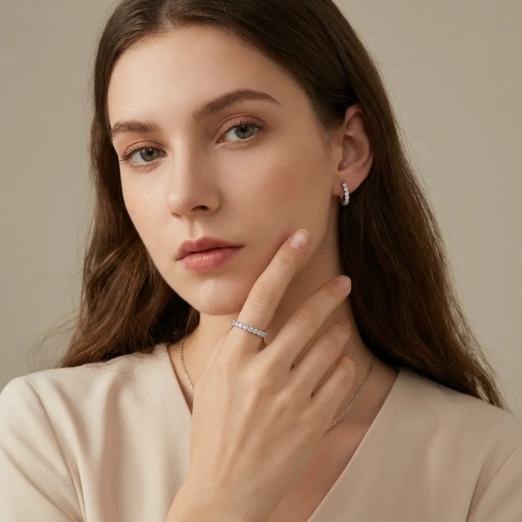 Lydia Eternity Silver Band