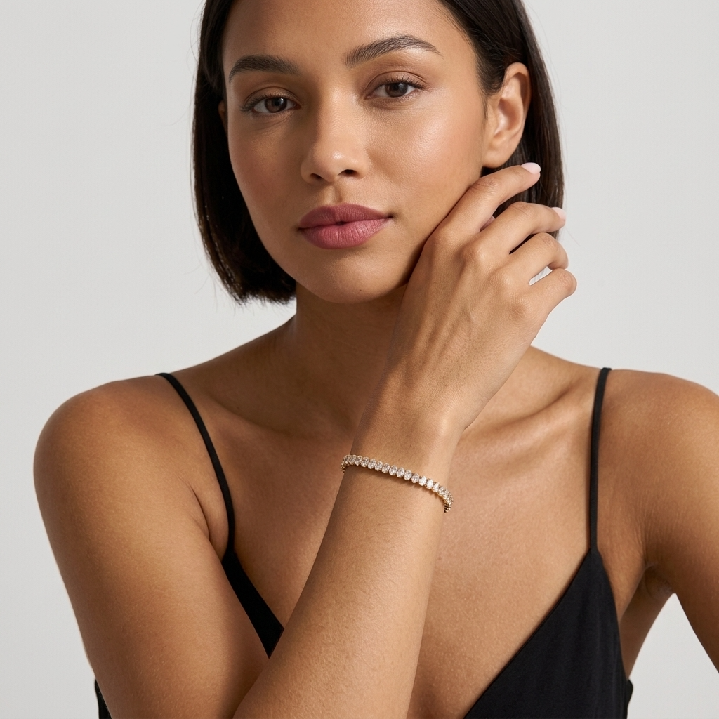 Lucienne Oval Zircon Tennis Bracelet